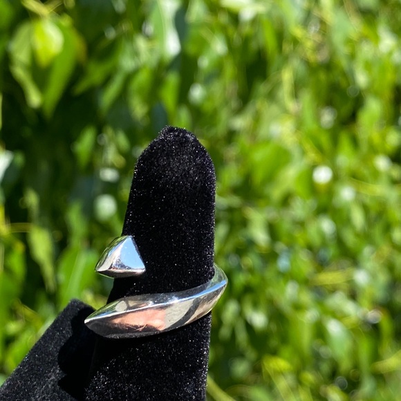 925 sterling silver overlap band ring✨ - Picture 7 of 14